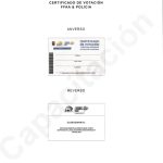 Certificado de Votación para FFAA y Policía